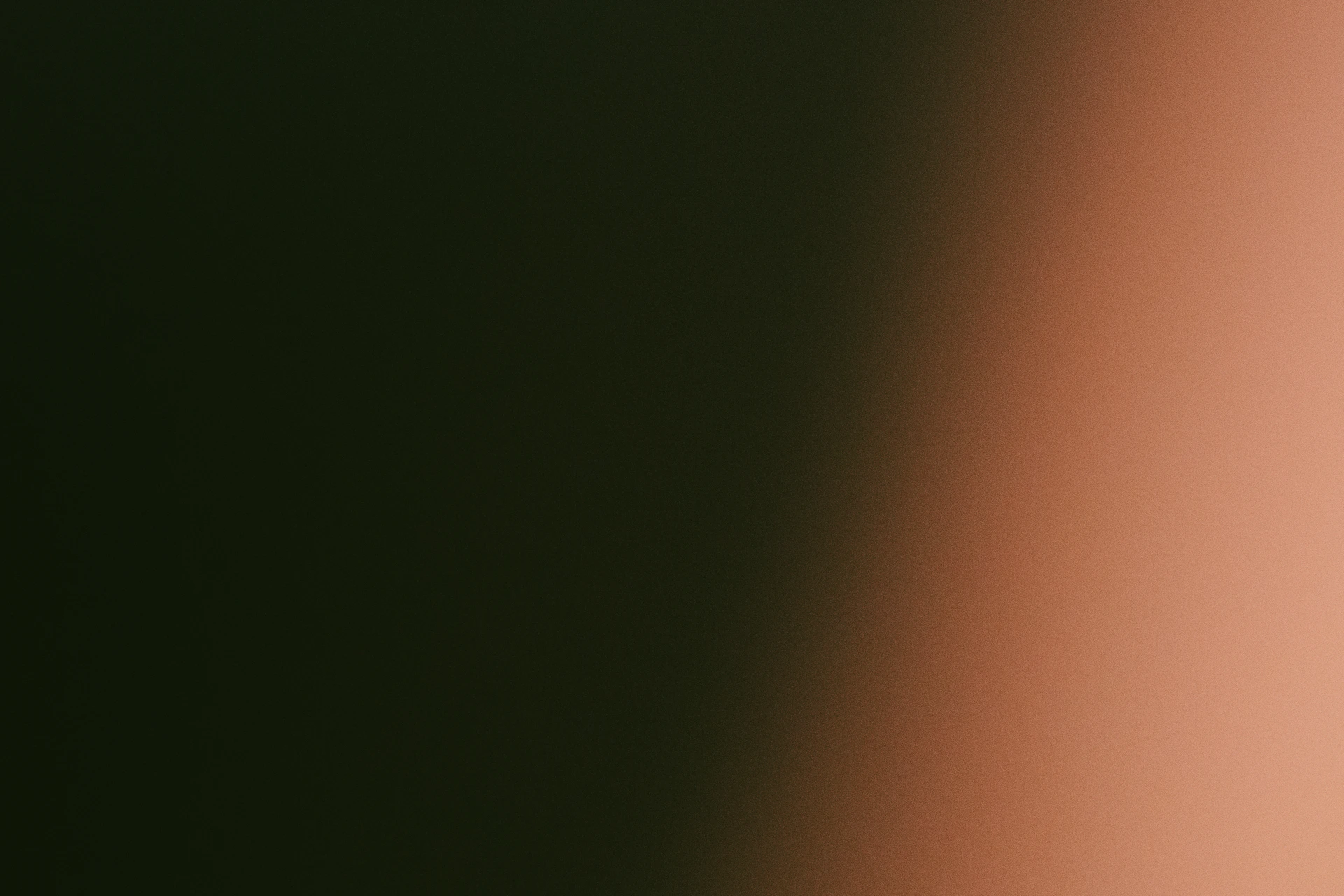 Dark green fading to light orange gradient