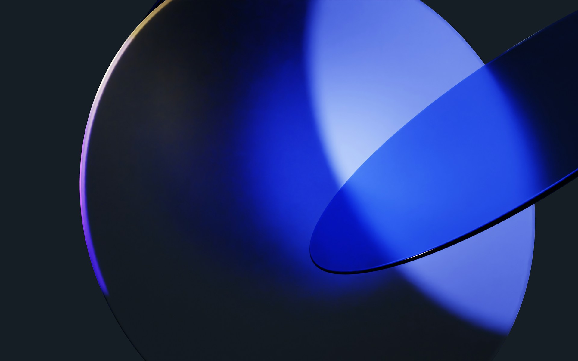 Abstract blue light on dark background