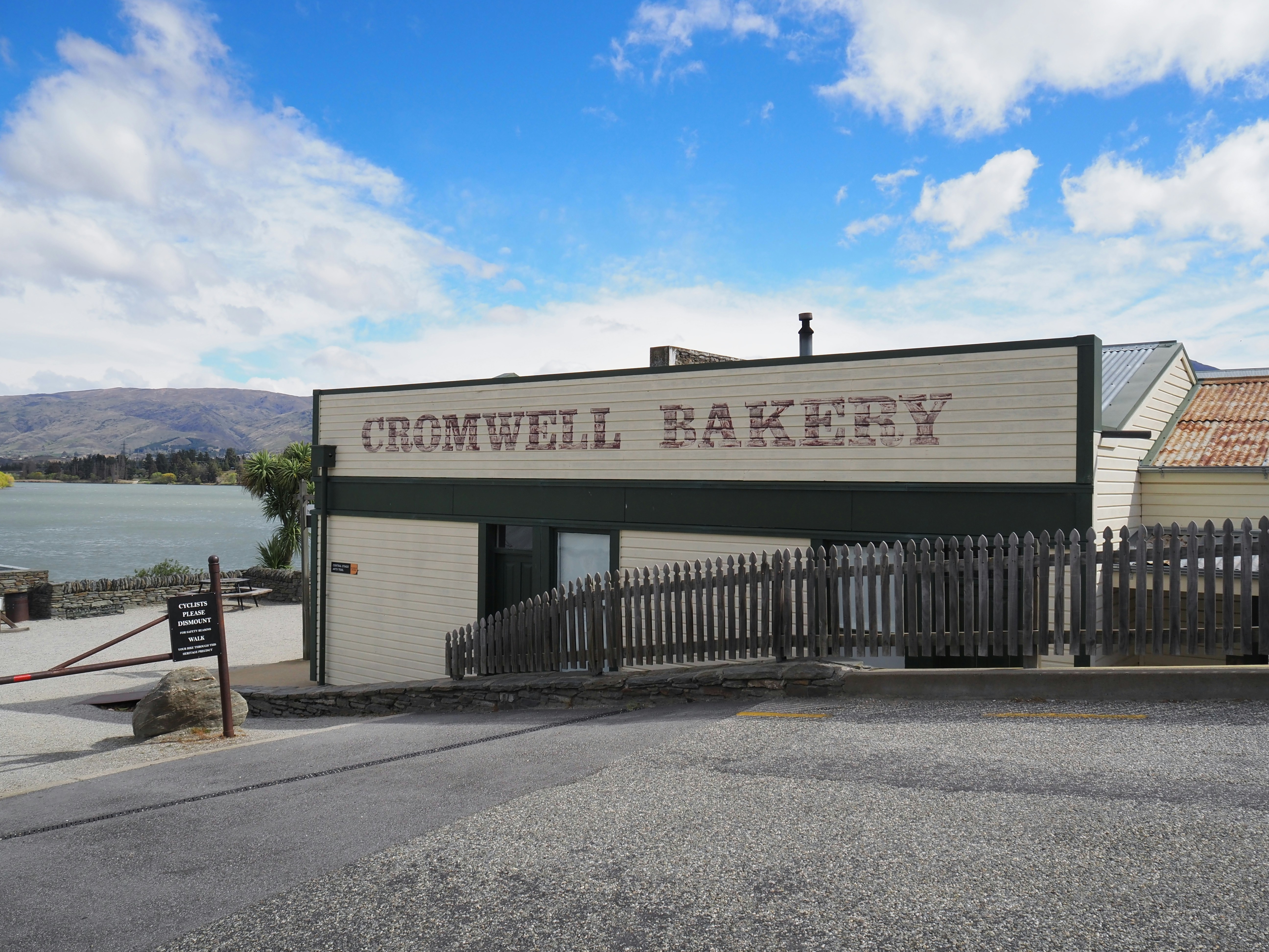 Bakery exterior on cloudy day
