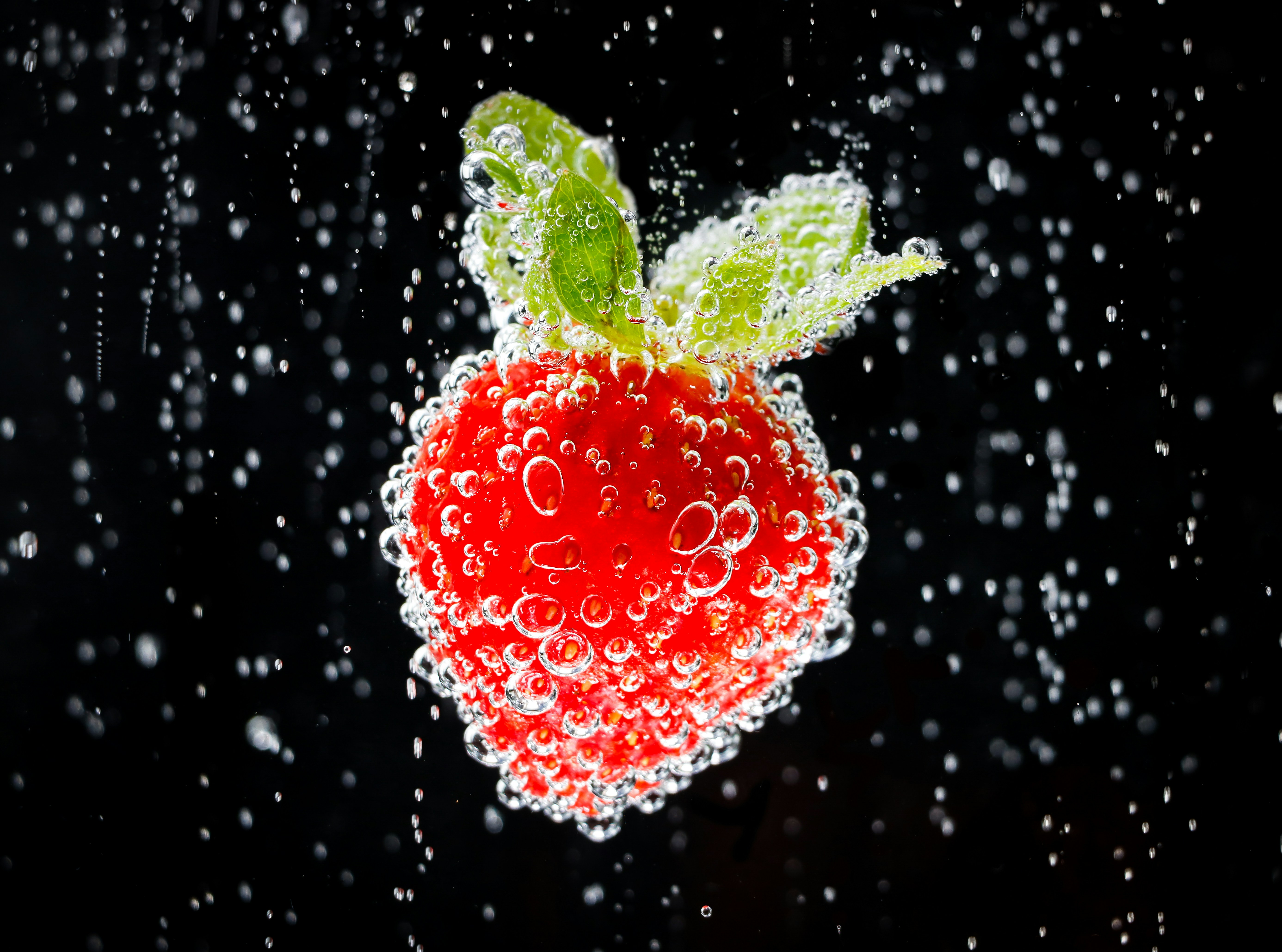 Fresh strawberry splash