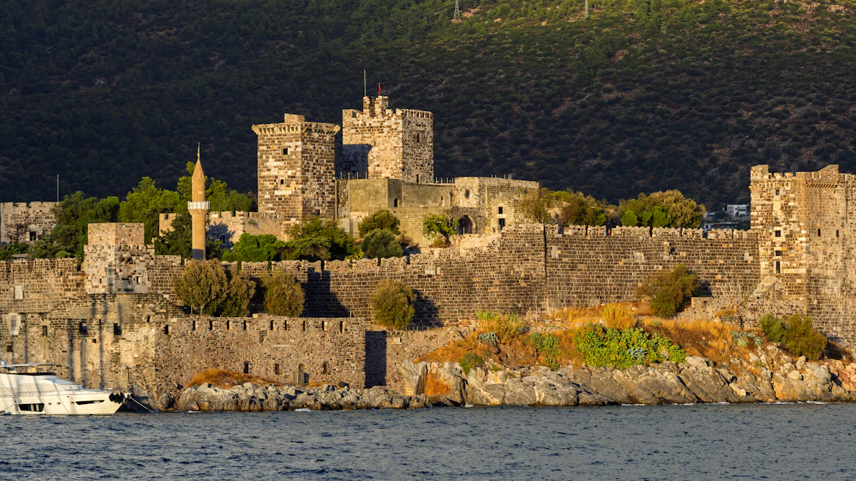 Bodrum Castle overlooking the harbour, Turkey