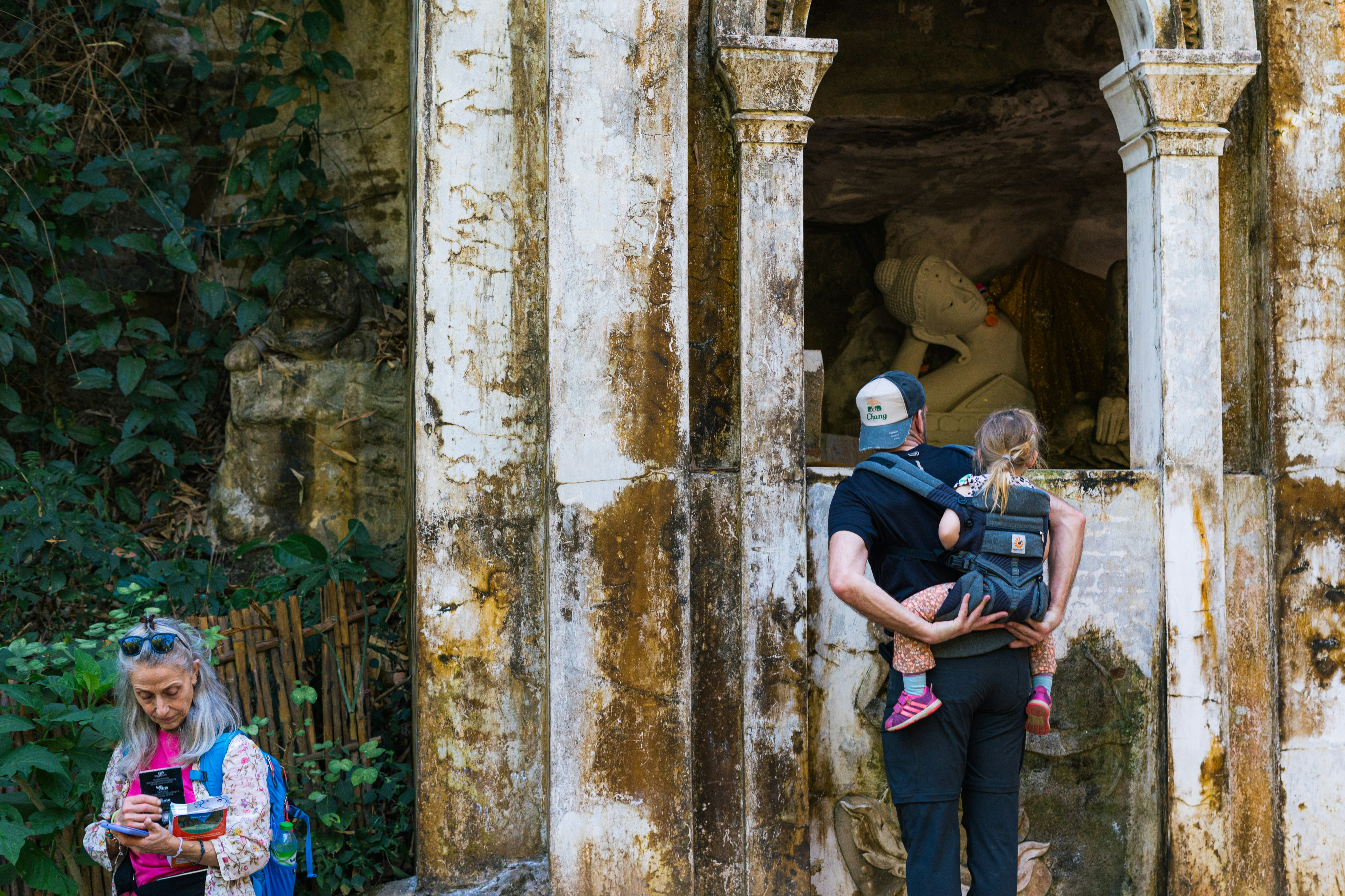 family exploring ancient ruins in Europe - best international trips with kids