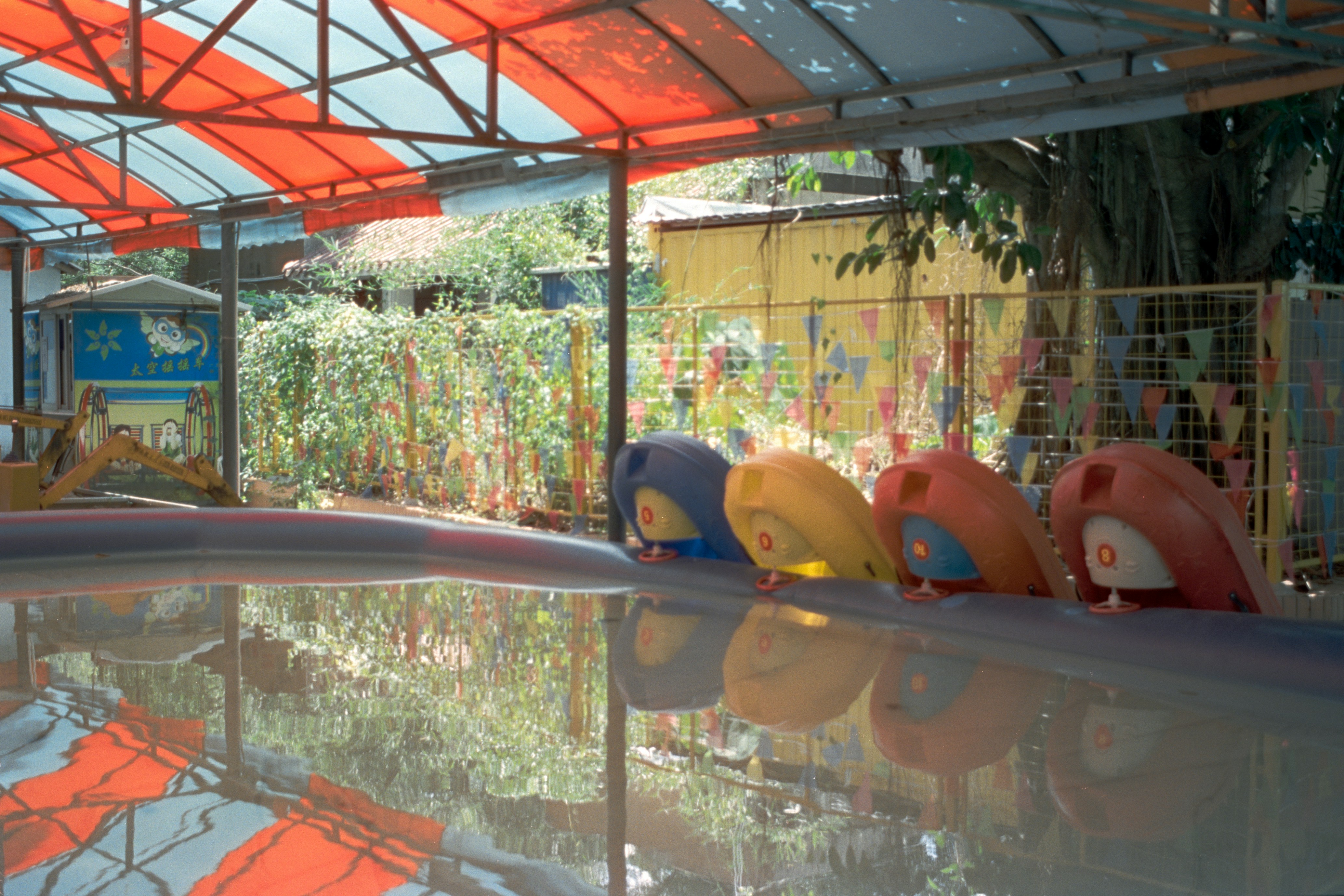 Colorful indoor playground with modular design elements