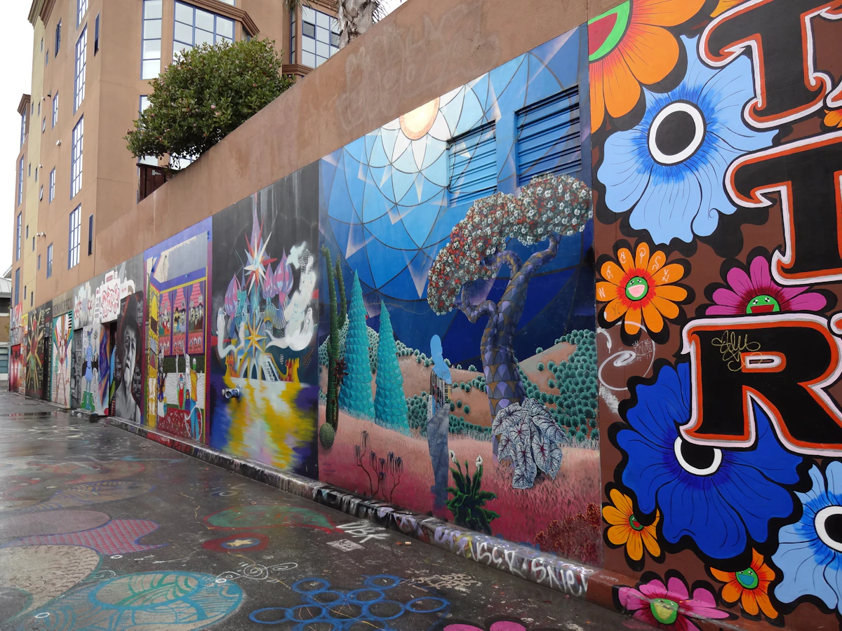 Colorful street murals in San Francisco’s Mission District