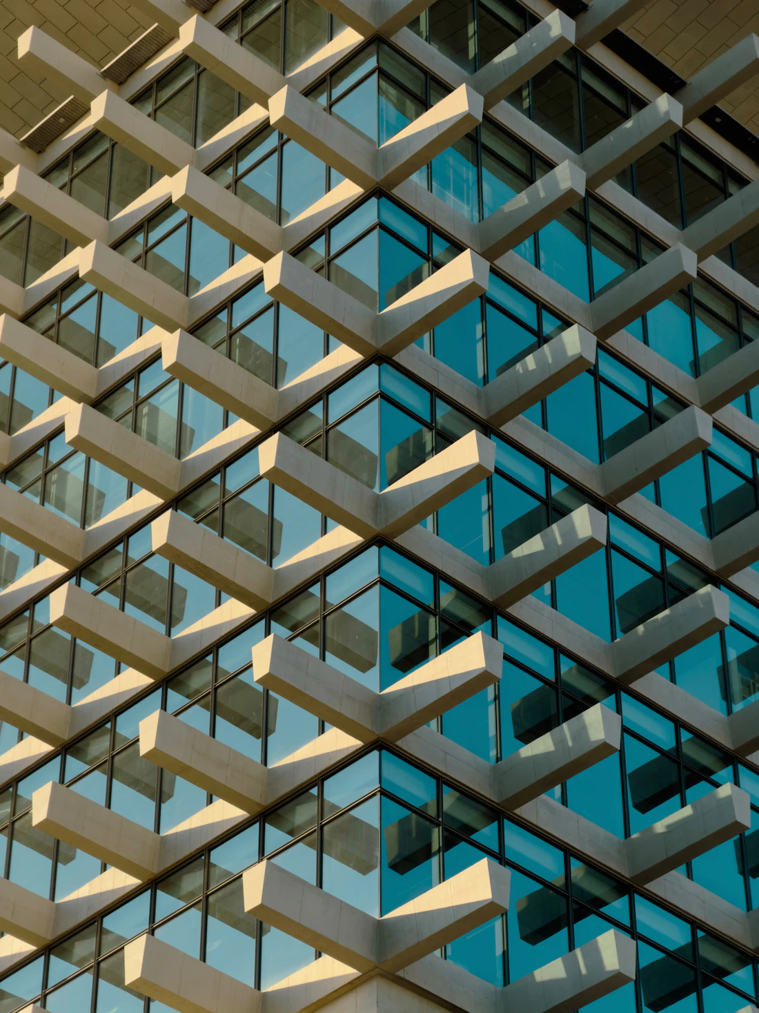 Detalle de fachada de un edificio contemporáneo