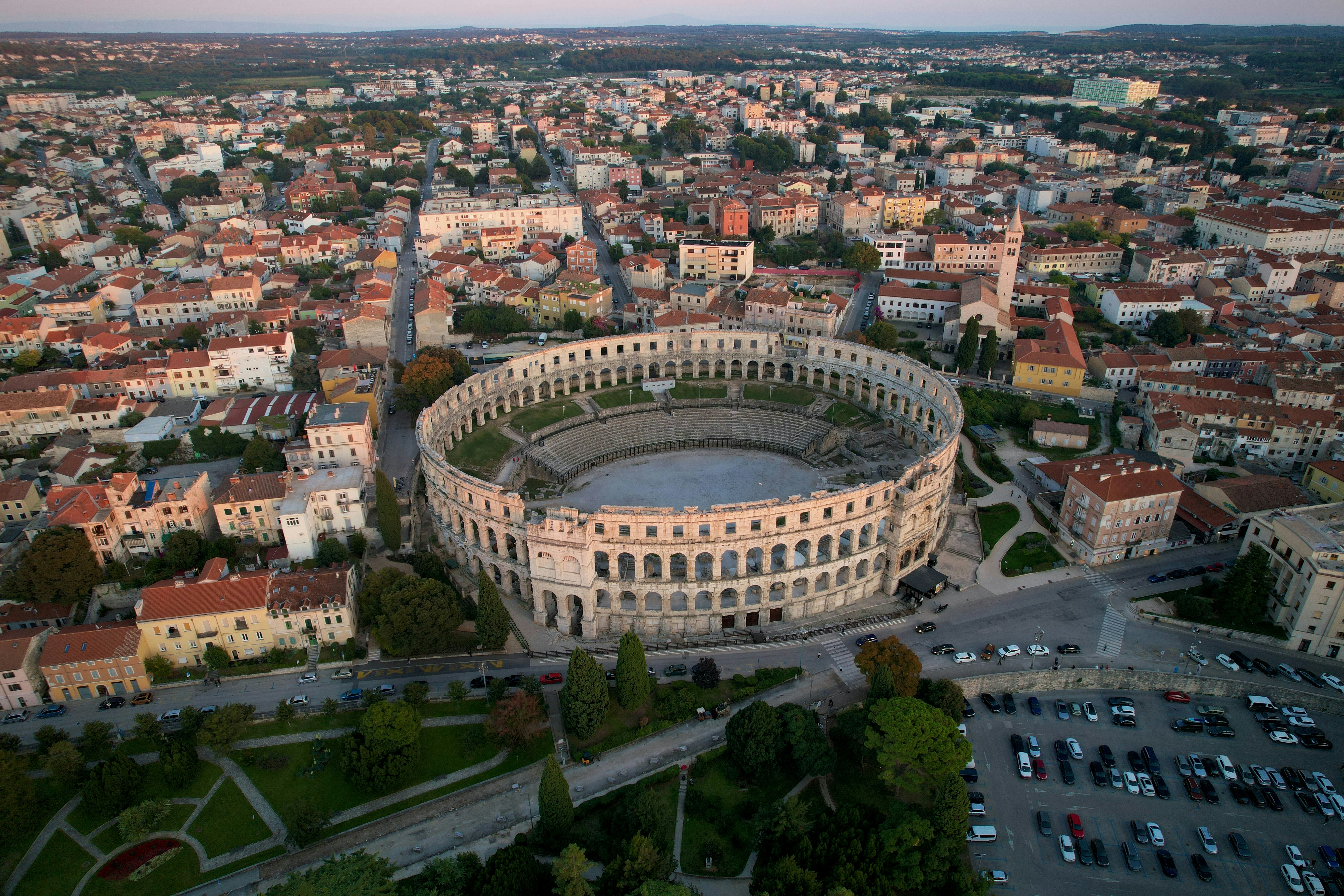 Vista aérea del Estadio Olímpico de Roma en un día de partido