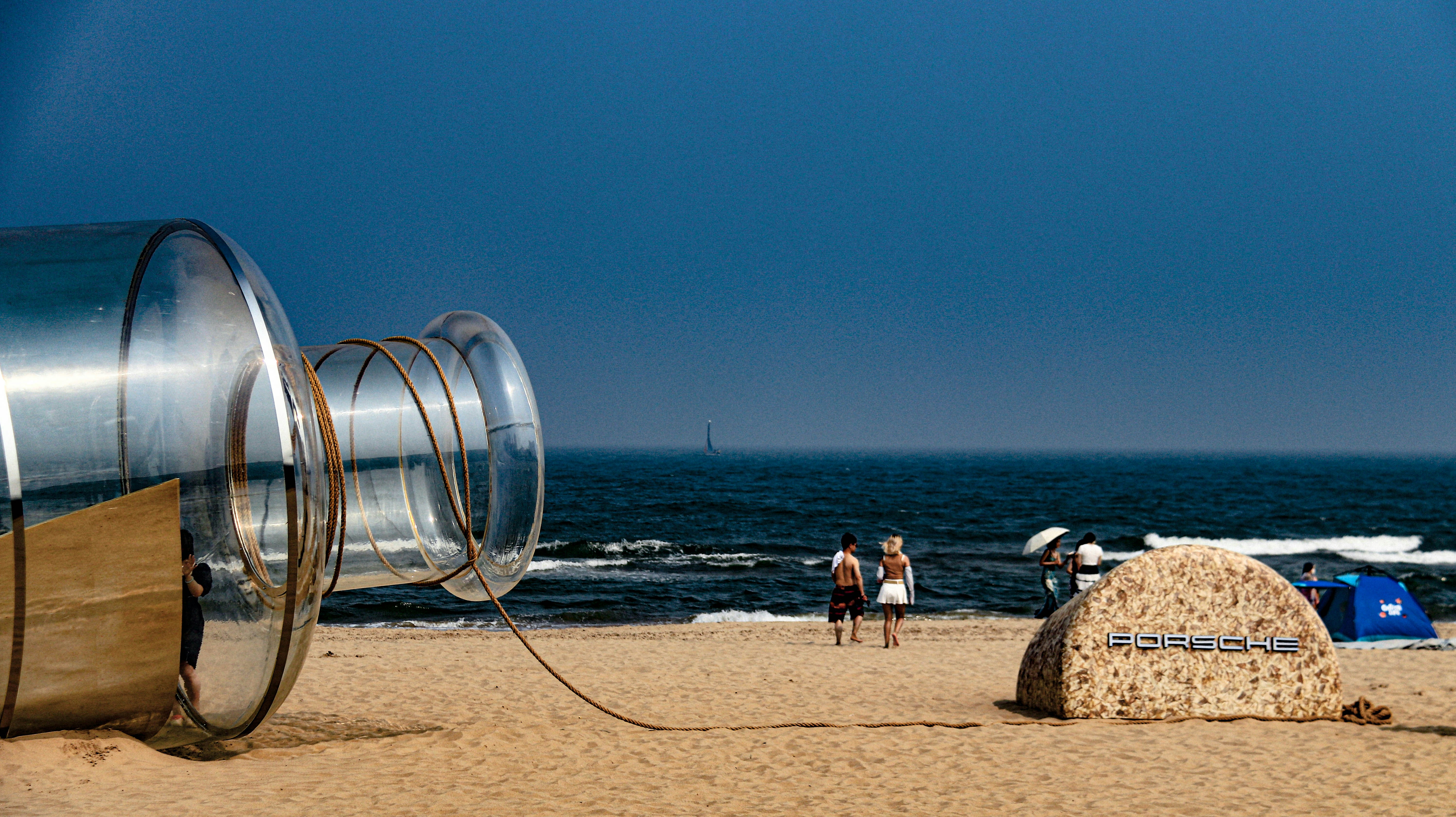 Luxury brand activation on beach