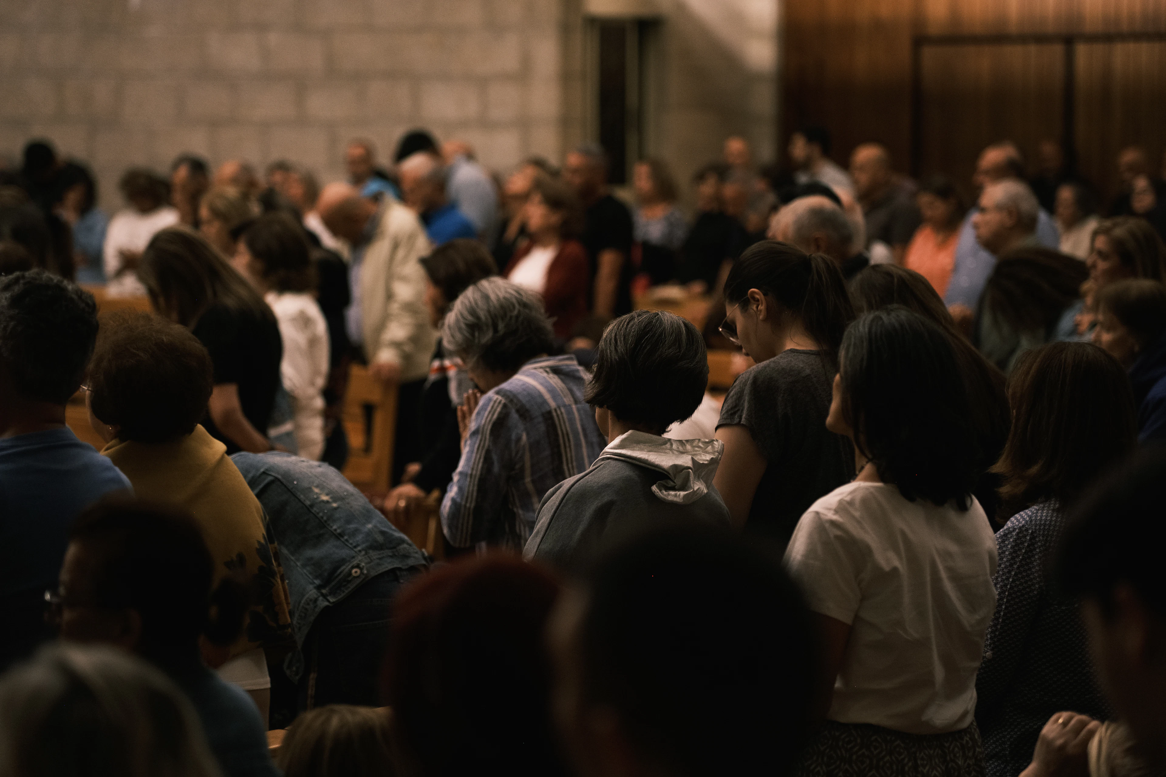 A diverse crowd at a community event