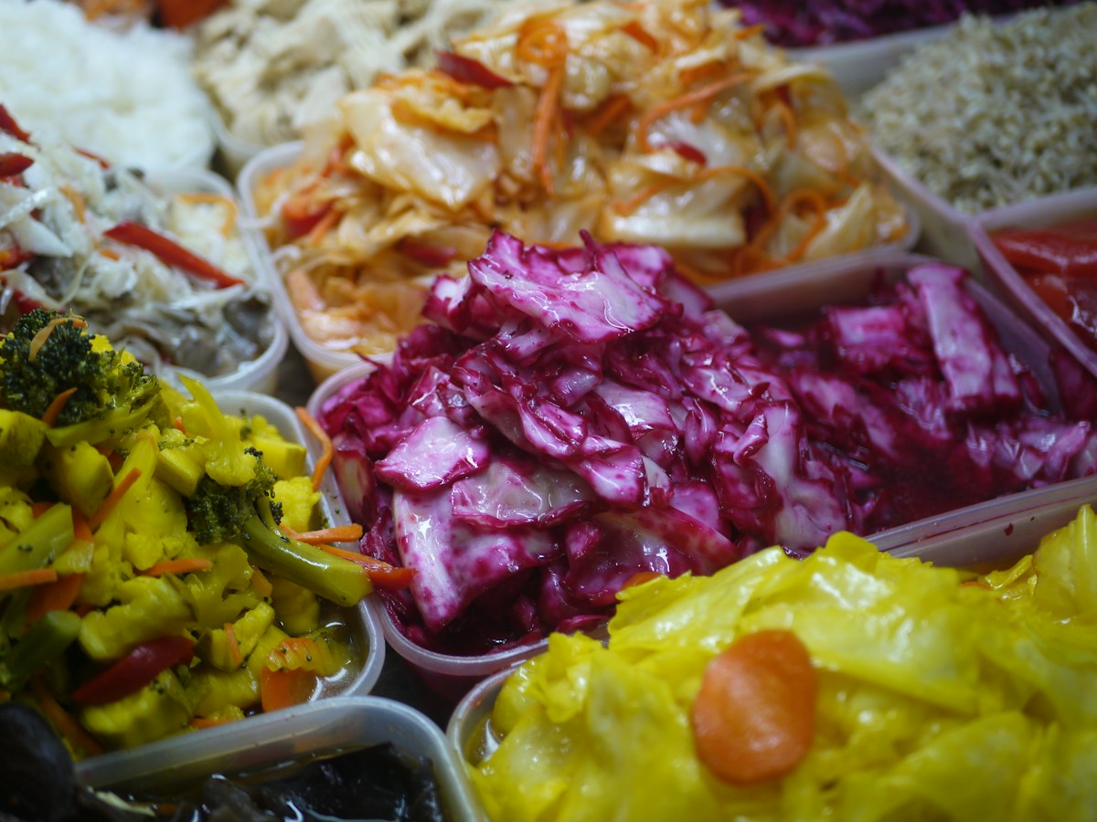 Colorful pickled vegetables showing the appeal of bright sour flavors
