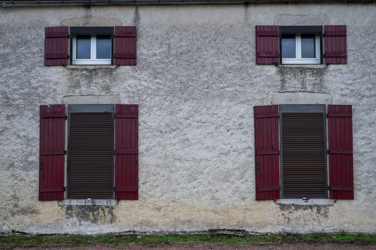 Front elevation before window replacement