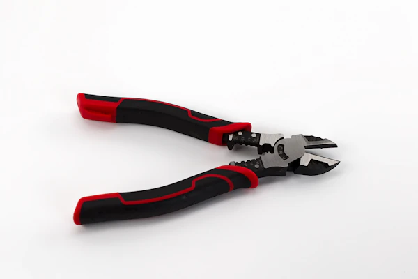 Red and black side-cutting pliers