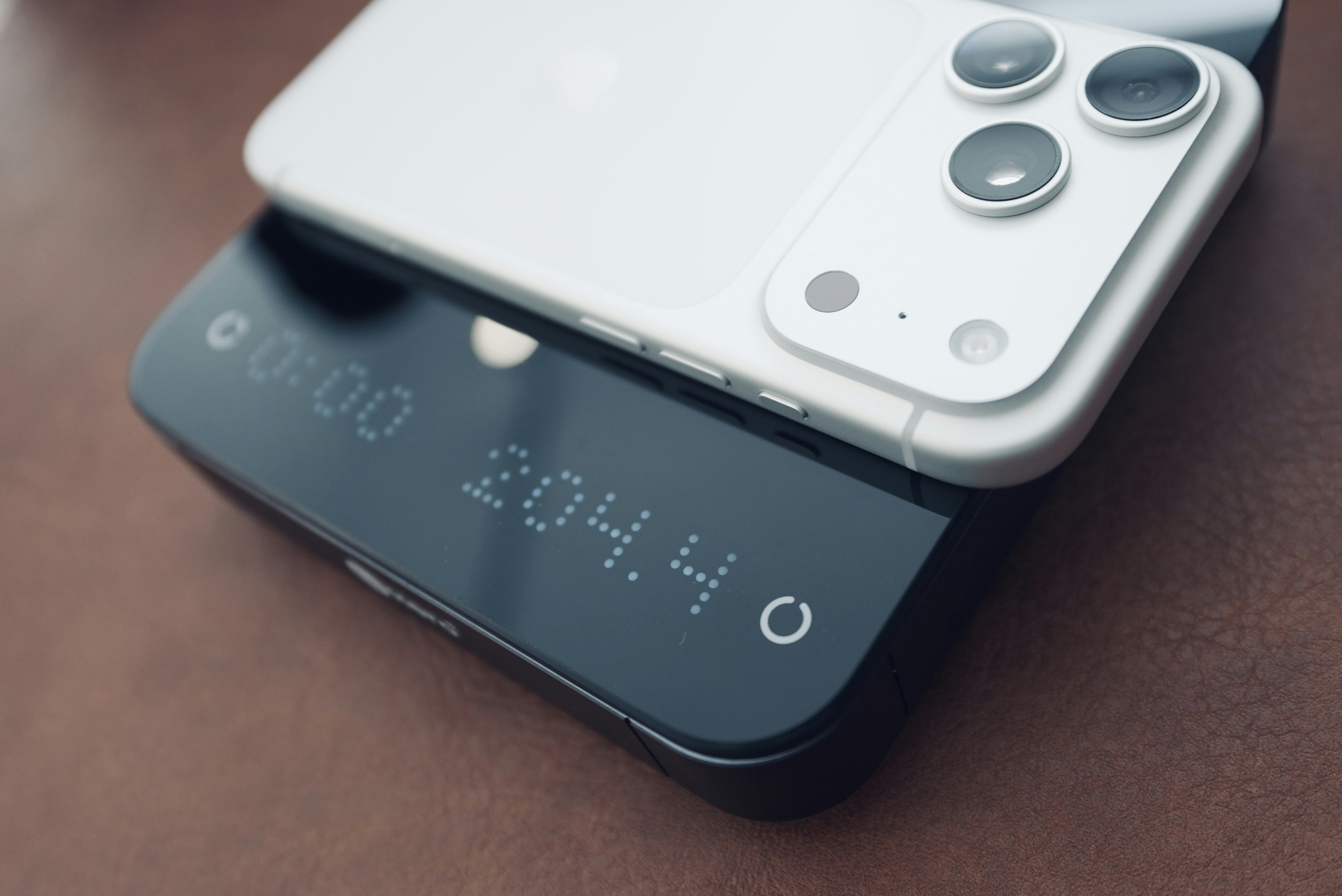 Smartphone on digital scale