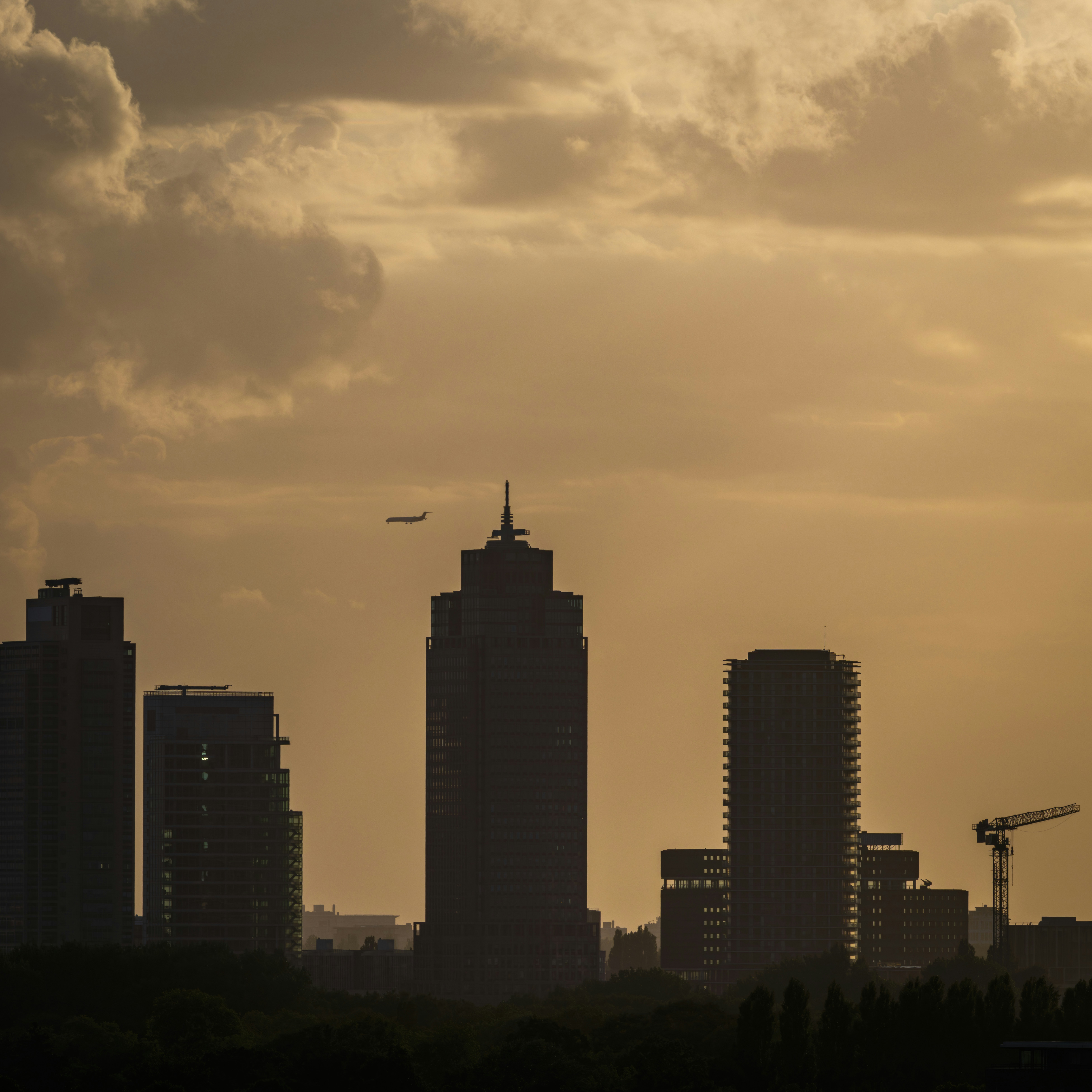 Amsterdam grachtennetwerk bij zonsondergang 1
