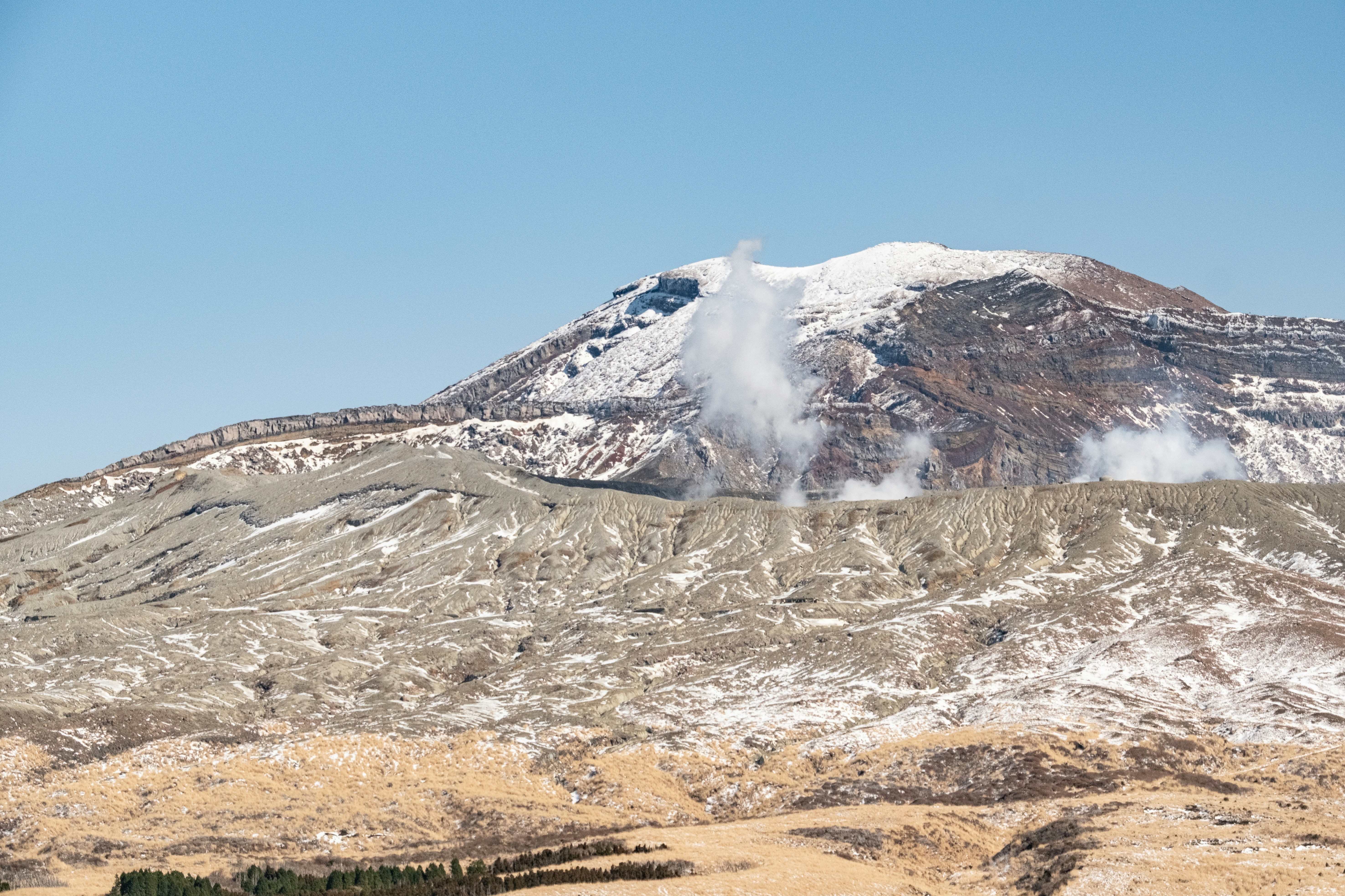 Aso Volcano glamping view