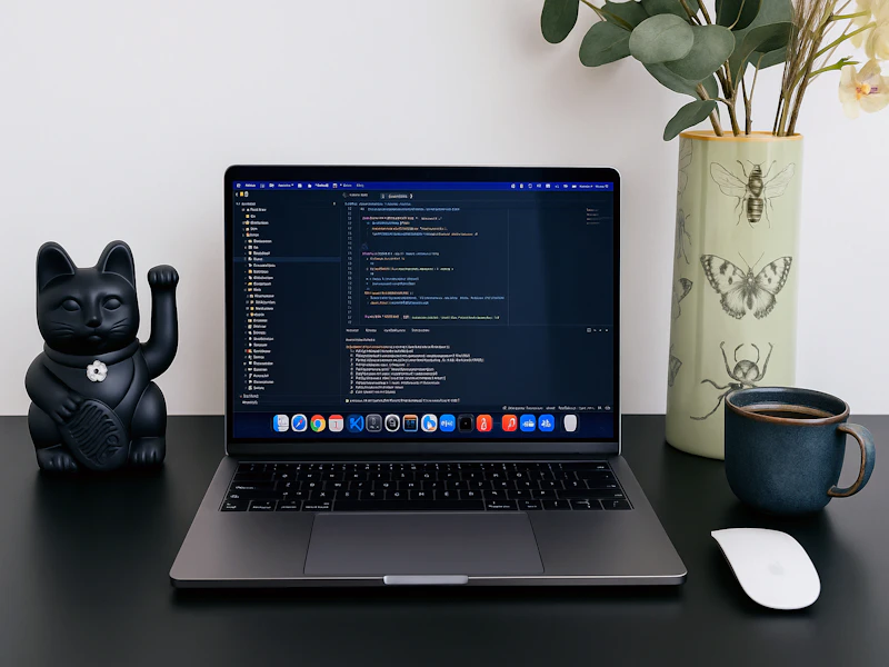 Web design and development workspace