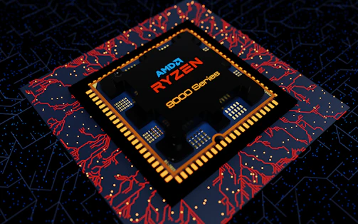 Amd ryzen 9000 series processor on a circuit board