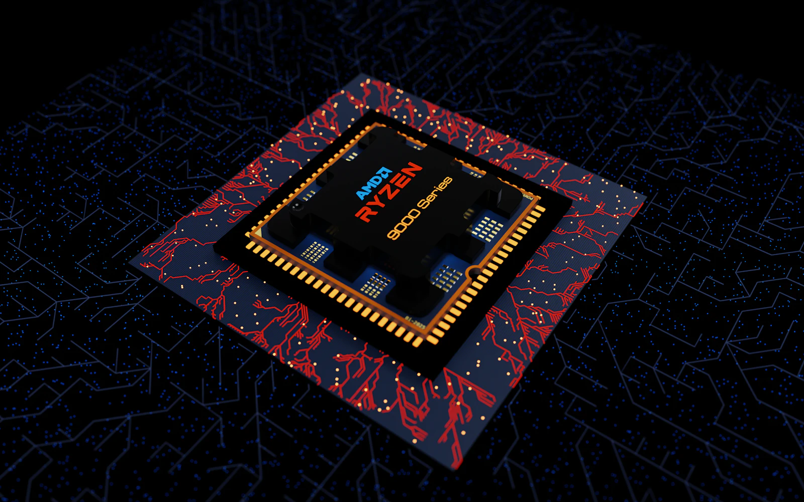 Extreme macro of a chip die surface