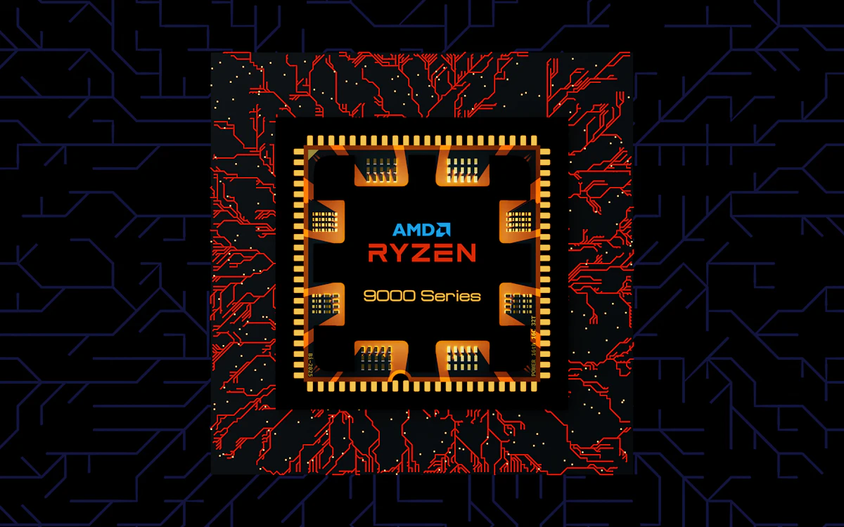 Processador sobre uma placa de circuito, representando hardware de computador