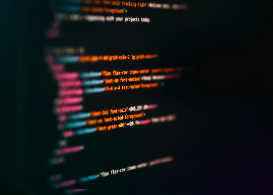 Pantalla mostrando código de desarrollo web