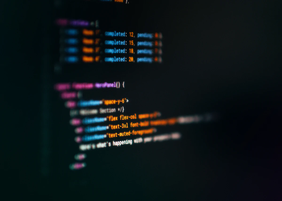 Close-up of a dark-mode code editor showing a custom trading strategy script