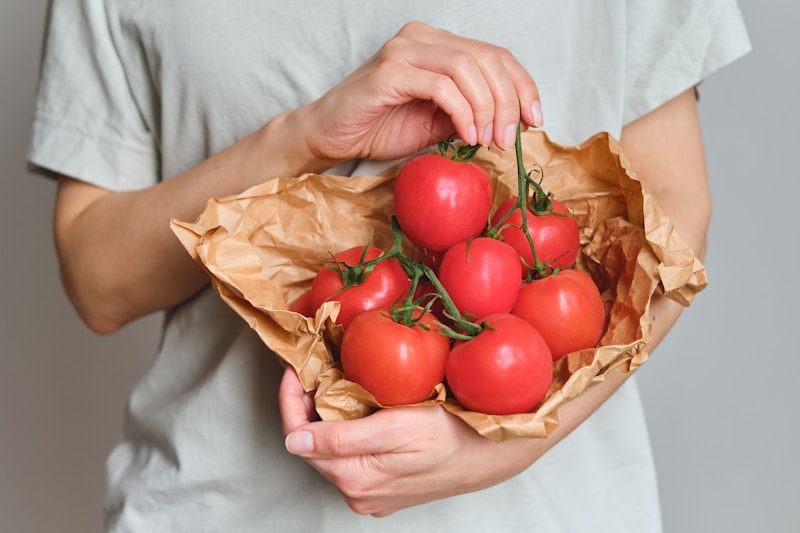 Hands holding fresh produce