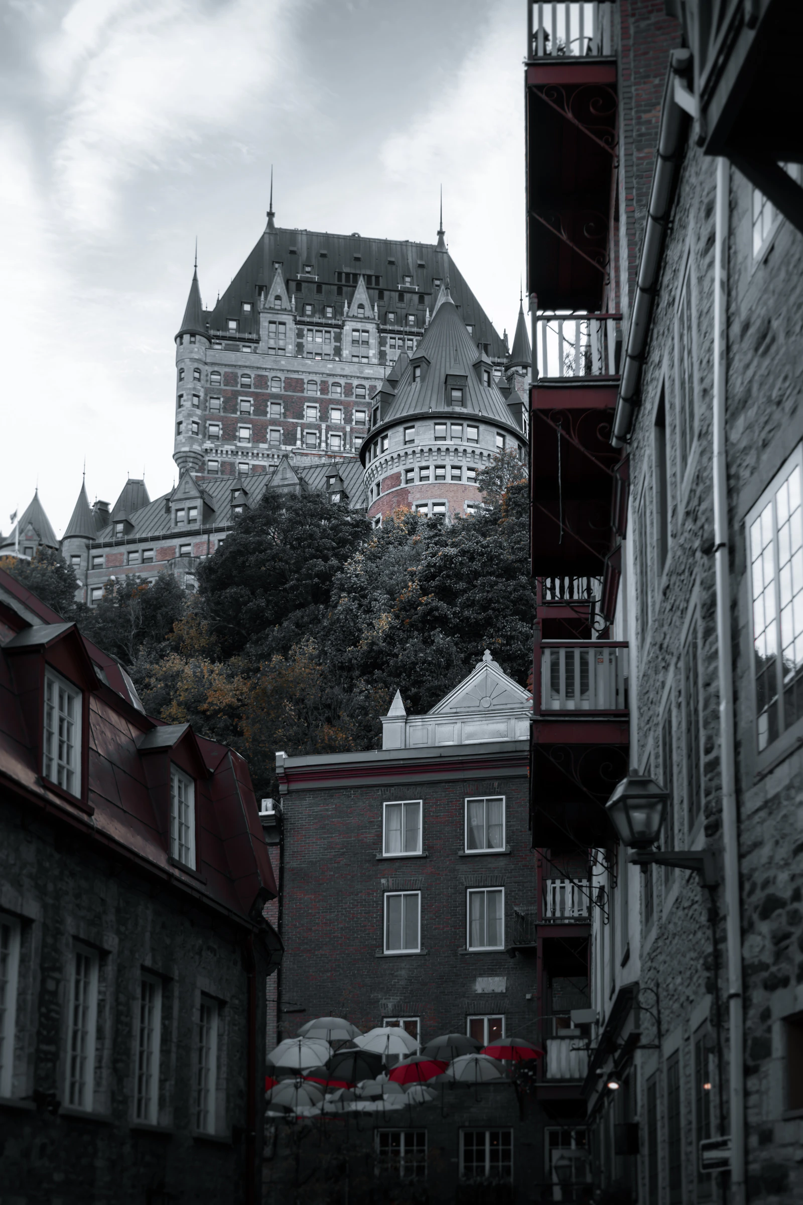 Château Frontenac à Québec, symbole du Québec et de son cadre institutionnel