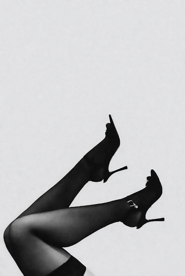 Mules à talon noir