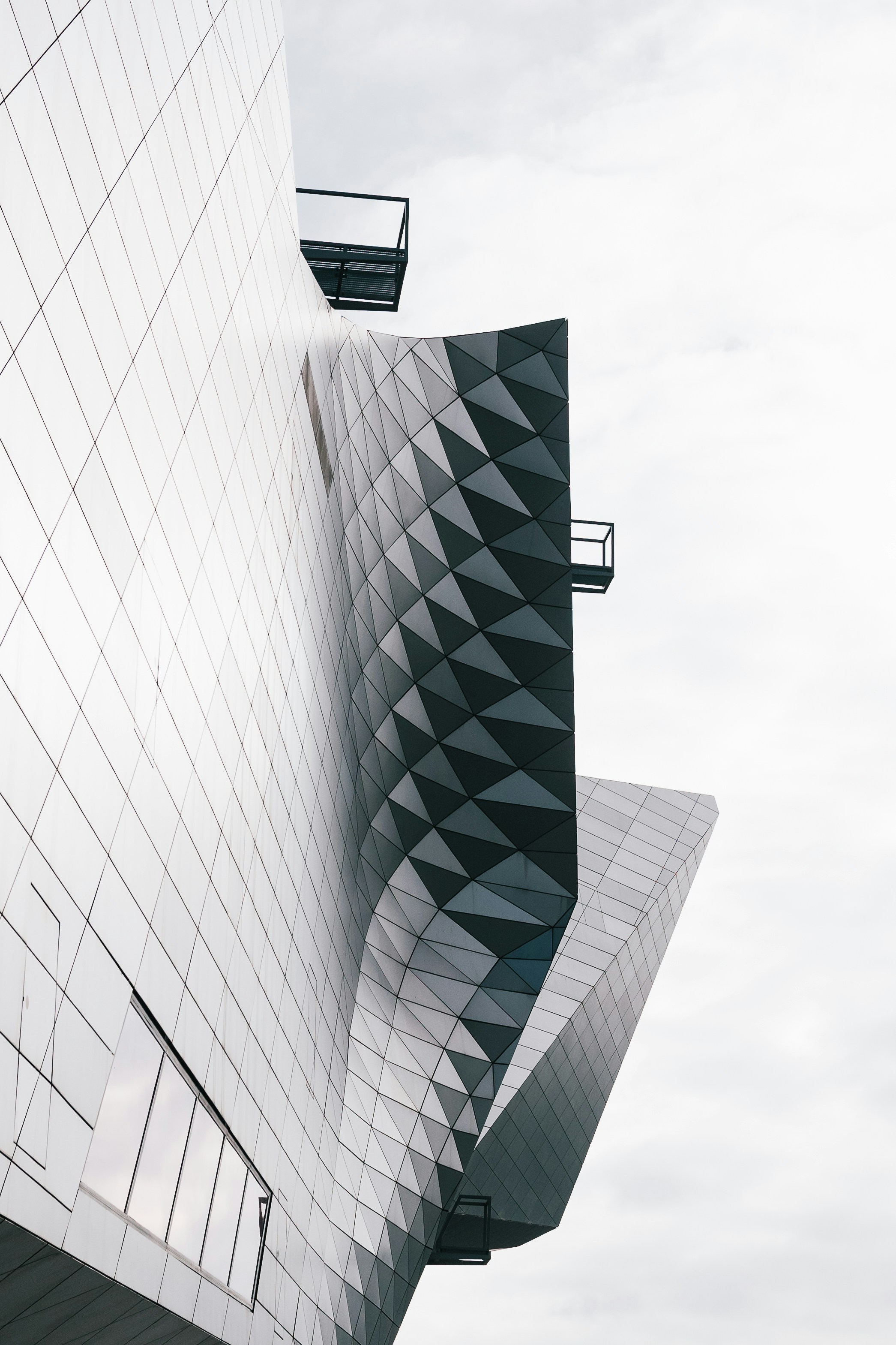 Modern architectural building with geometric patterns