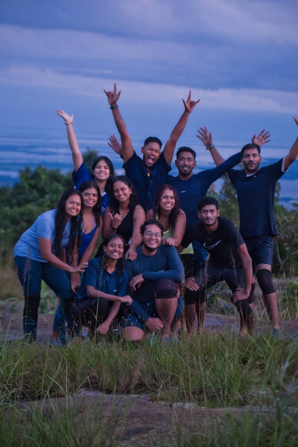 Corporate retreat moment