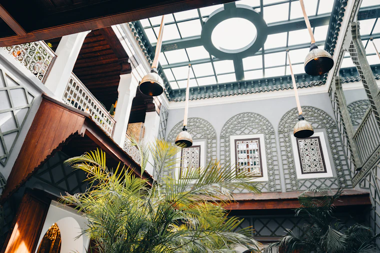 A riad courtyard