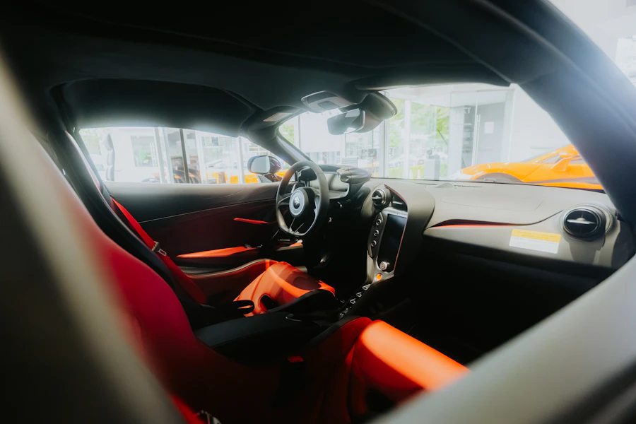 Luxury sports car interior