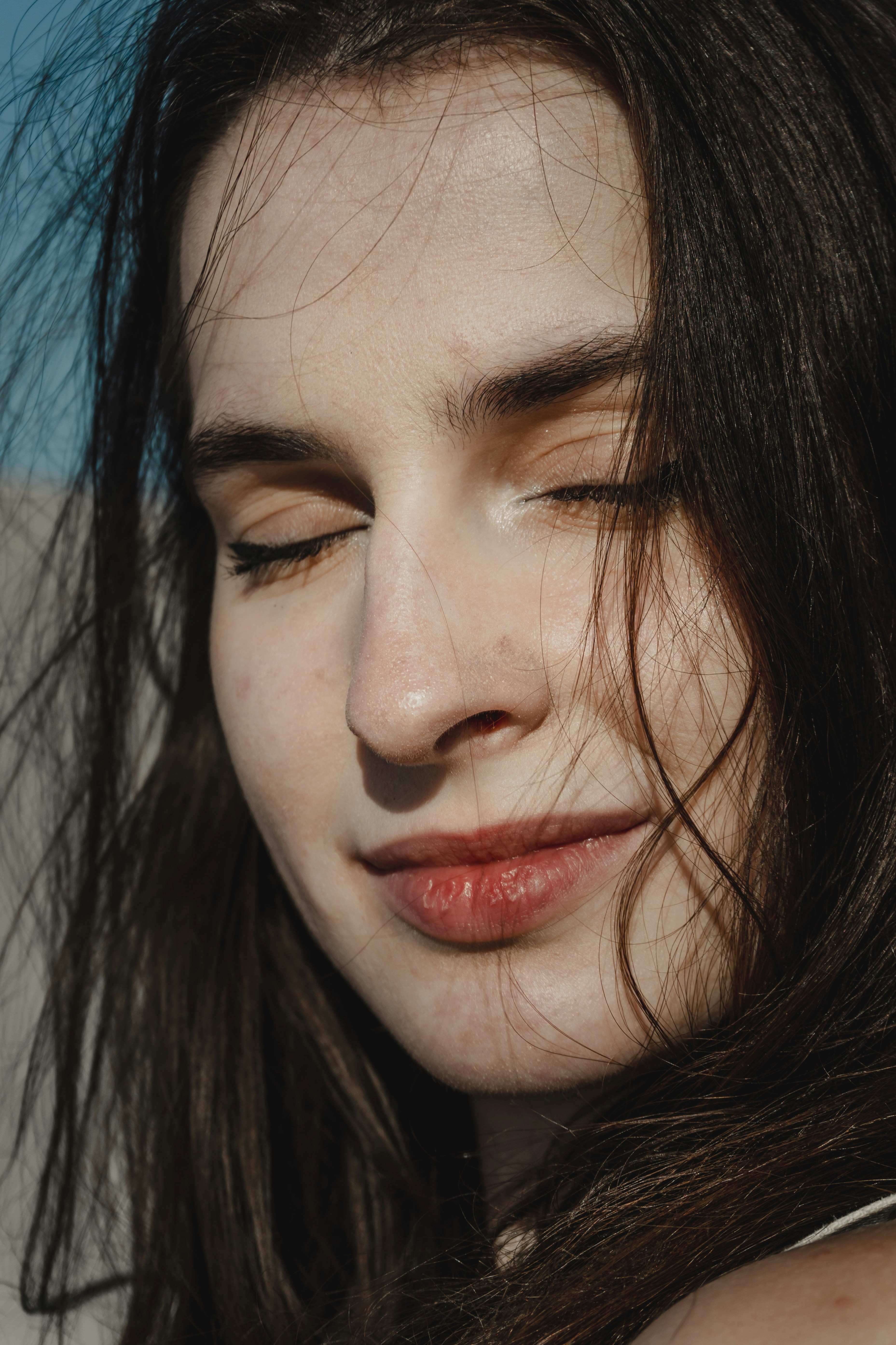 serene young adult face, wallpaper, Connection Between Acne and Depression in Young Adults 2