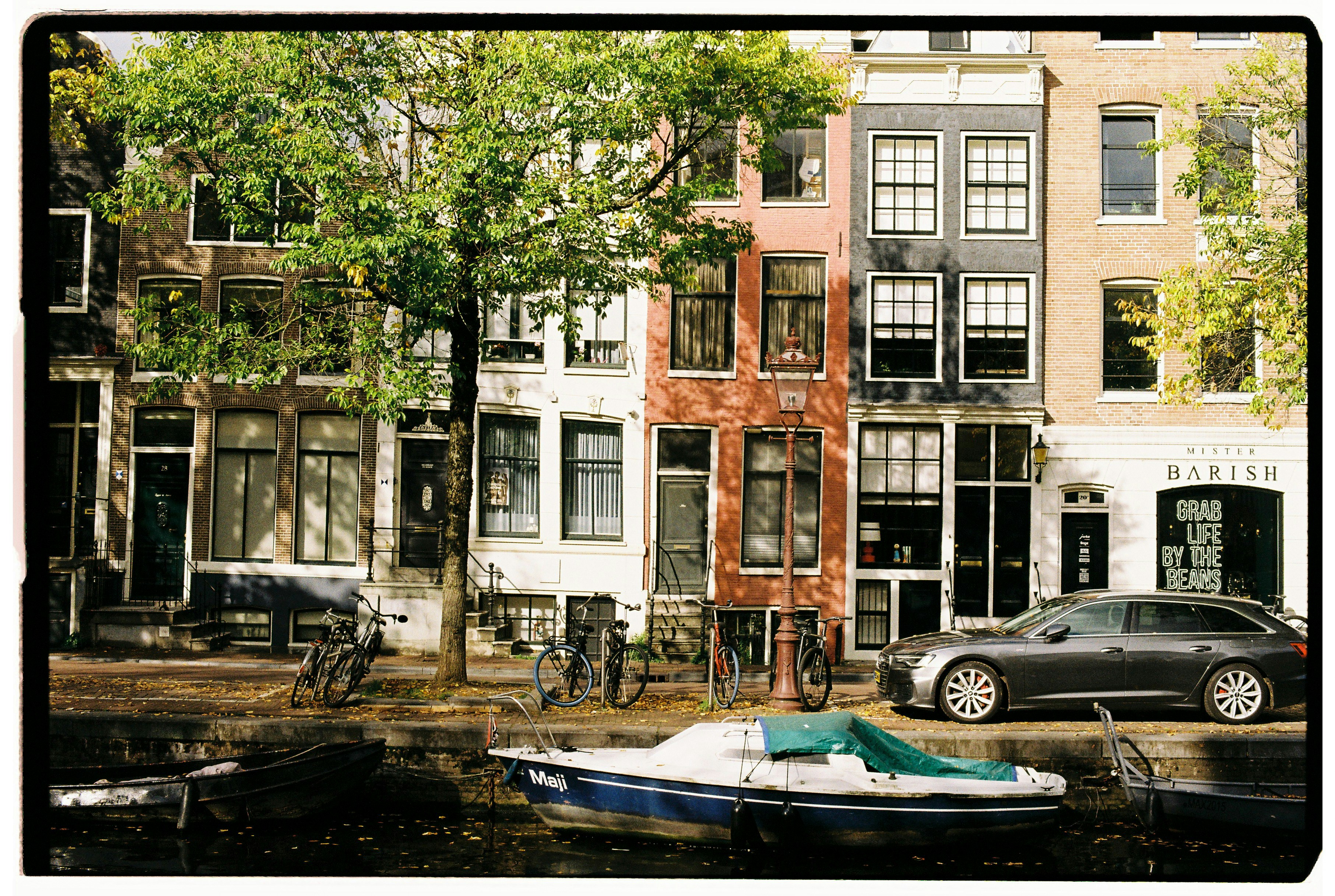 A bright, sunny street view of a charming historic neighborhood, showing a cohesive row of well-maintained homes, illustrating the concept of a protected historic district.