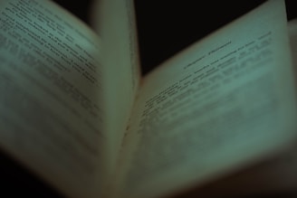 Open book with text on pages