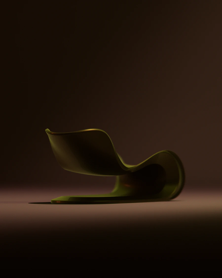 Real modern designer lounge chair
