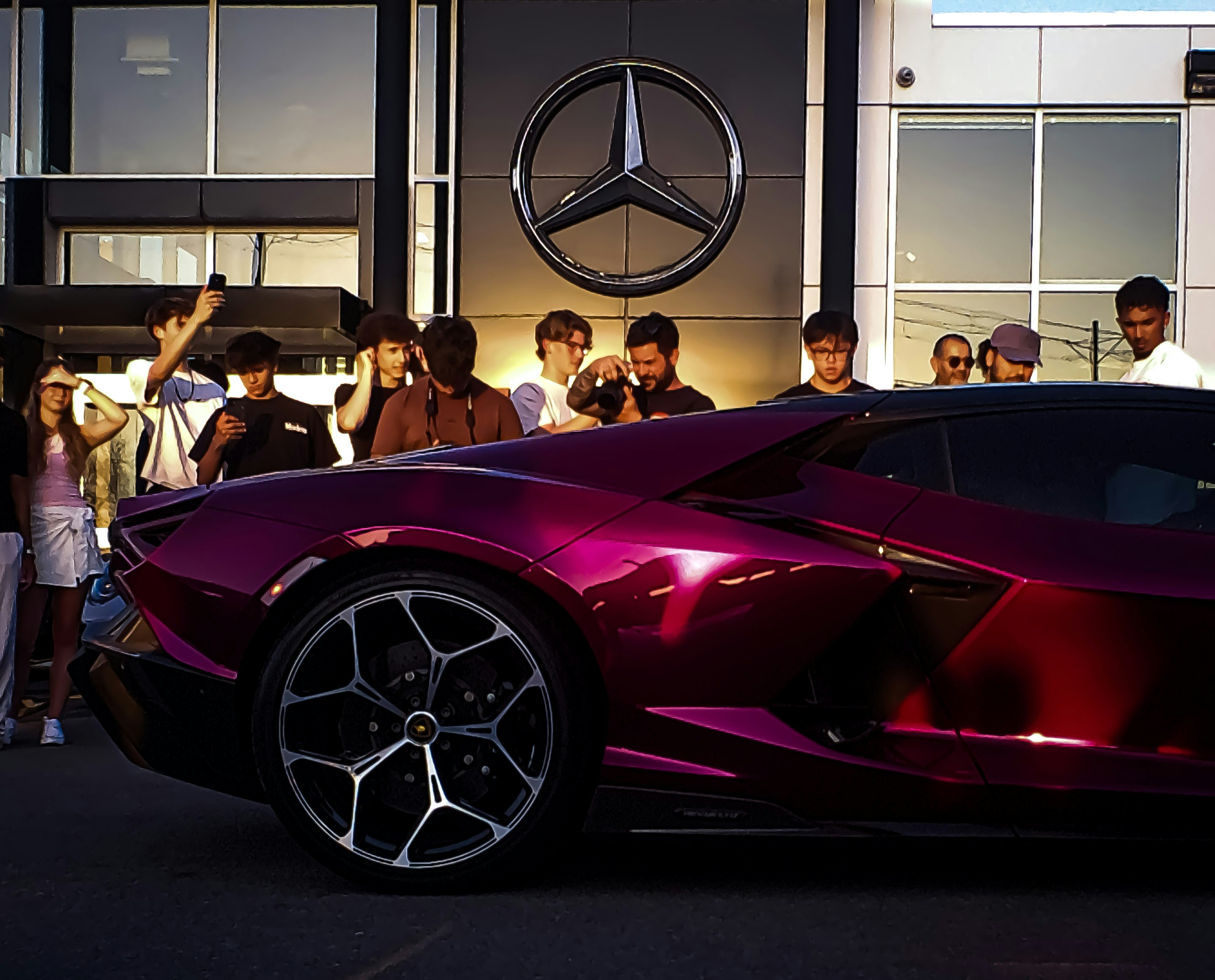 Purple sports car