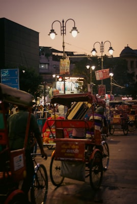 Street at night with broken light