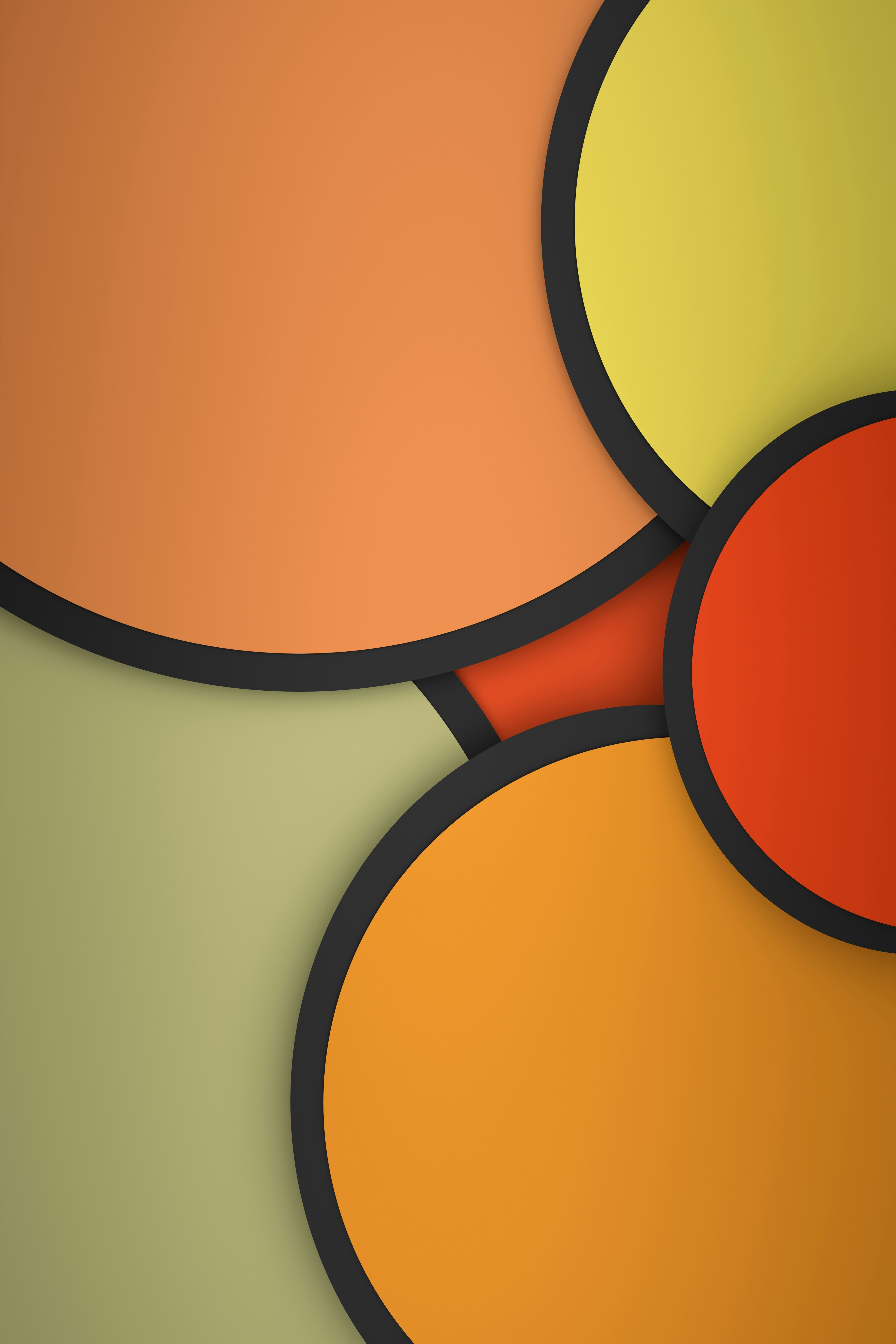 Abstract overlapping circles with warm color gradient