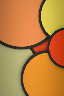 Abstract overlapping circles with warm color gradient