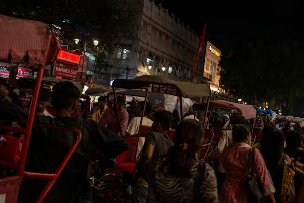 Cycle rickshaw ride through Chandni Chowk, Old Delhi