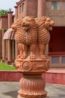 The lion capital of ashoka monument
