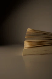 An open book with pages fanned out