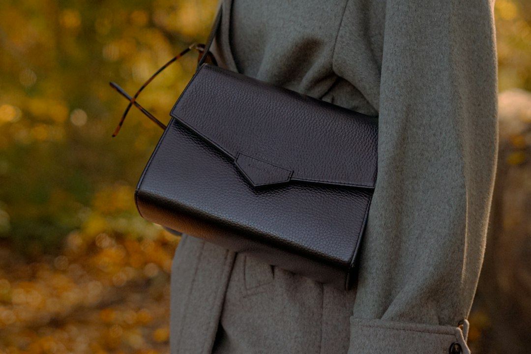 women's leather handbag closeup