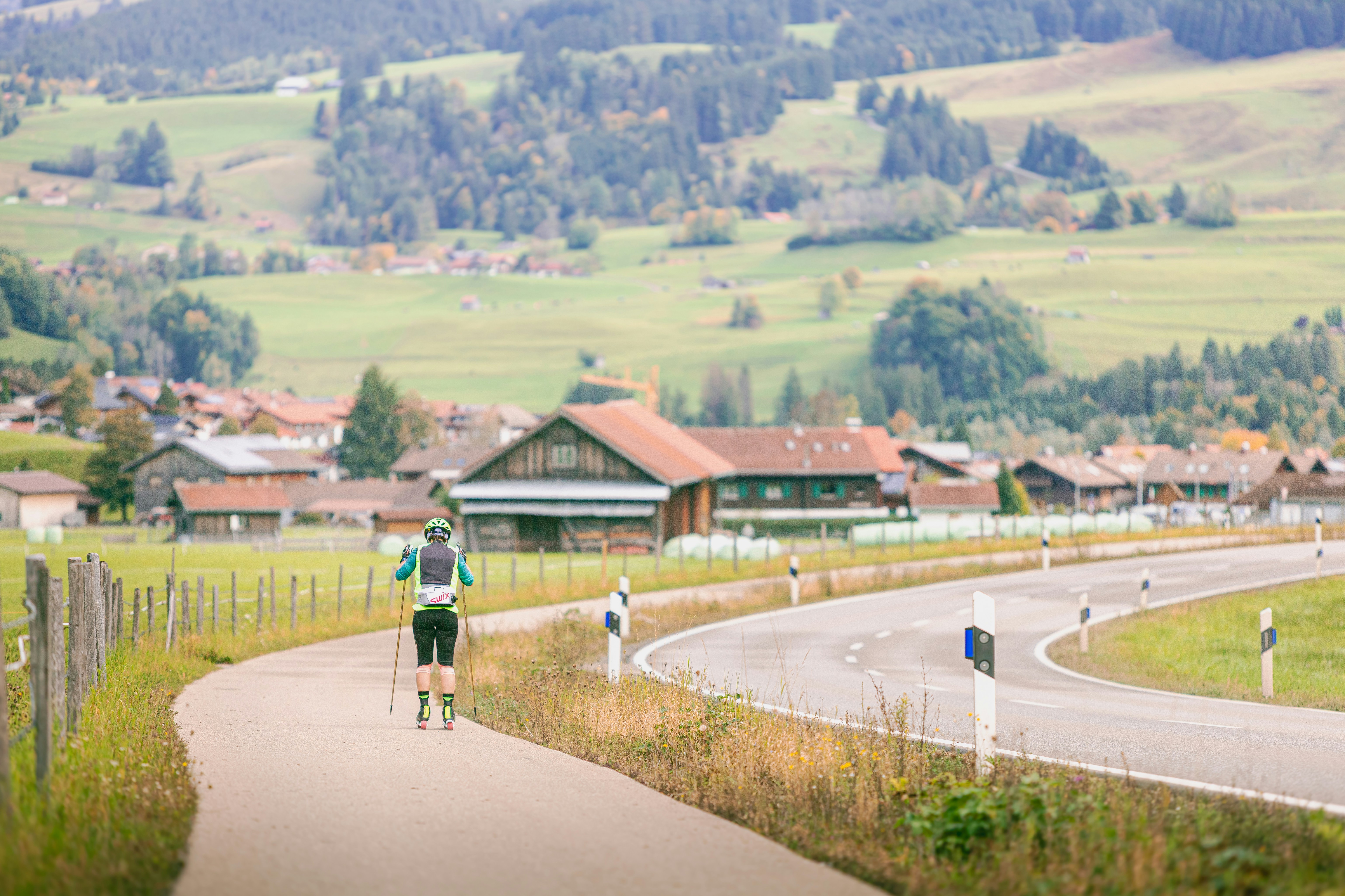 Runner on scenic path