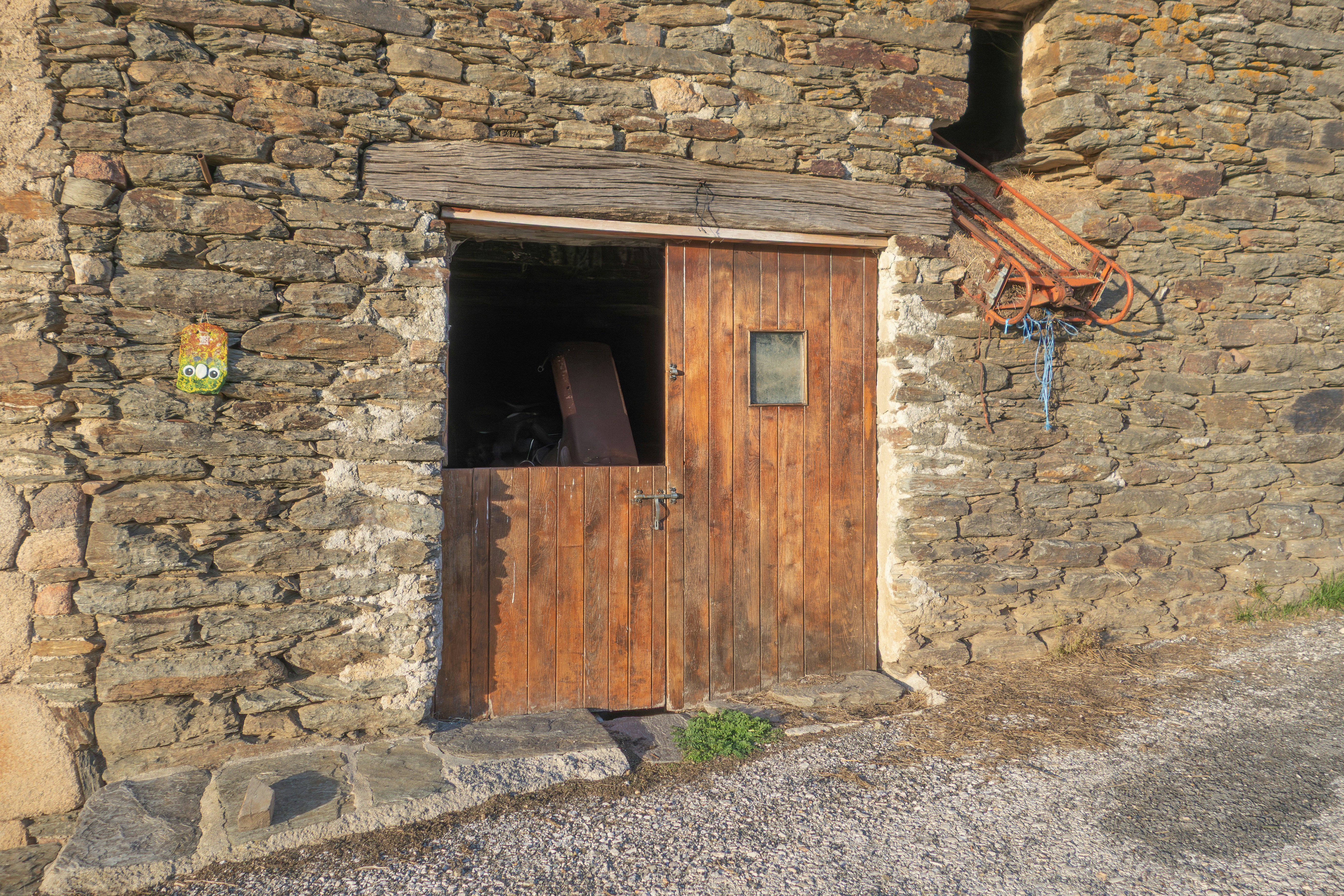 Stone pathway leading to the farmhouse
