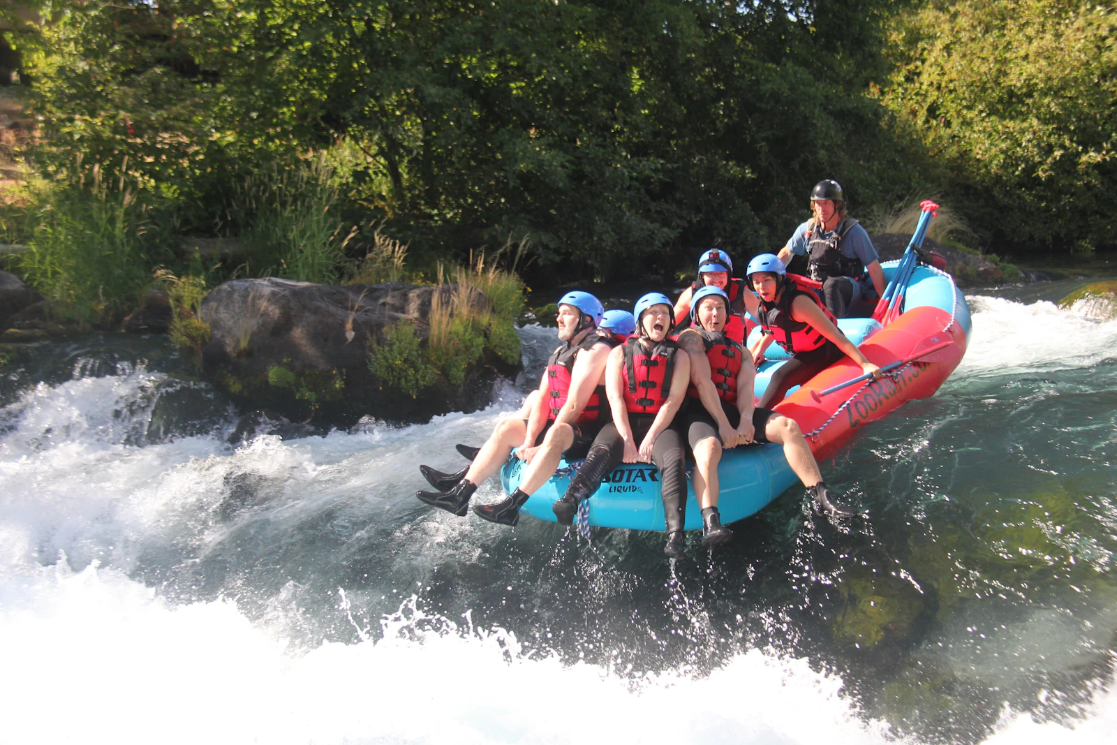 Whitewater rafting on a Pyrenean river