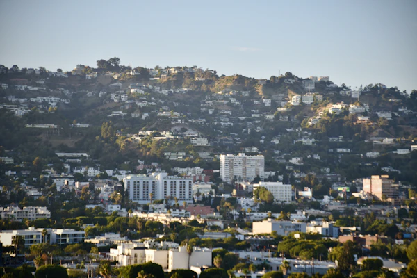 Remodeling Hillside Properties: City buildings nestled on a sun-drenched hillside.