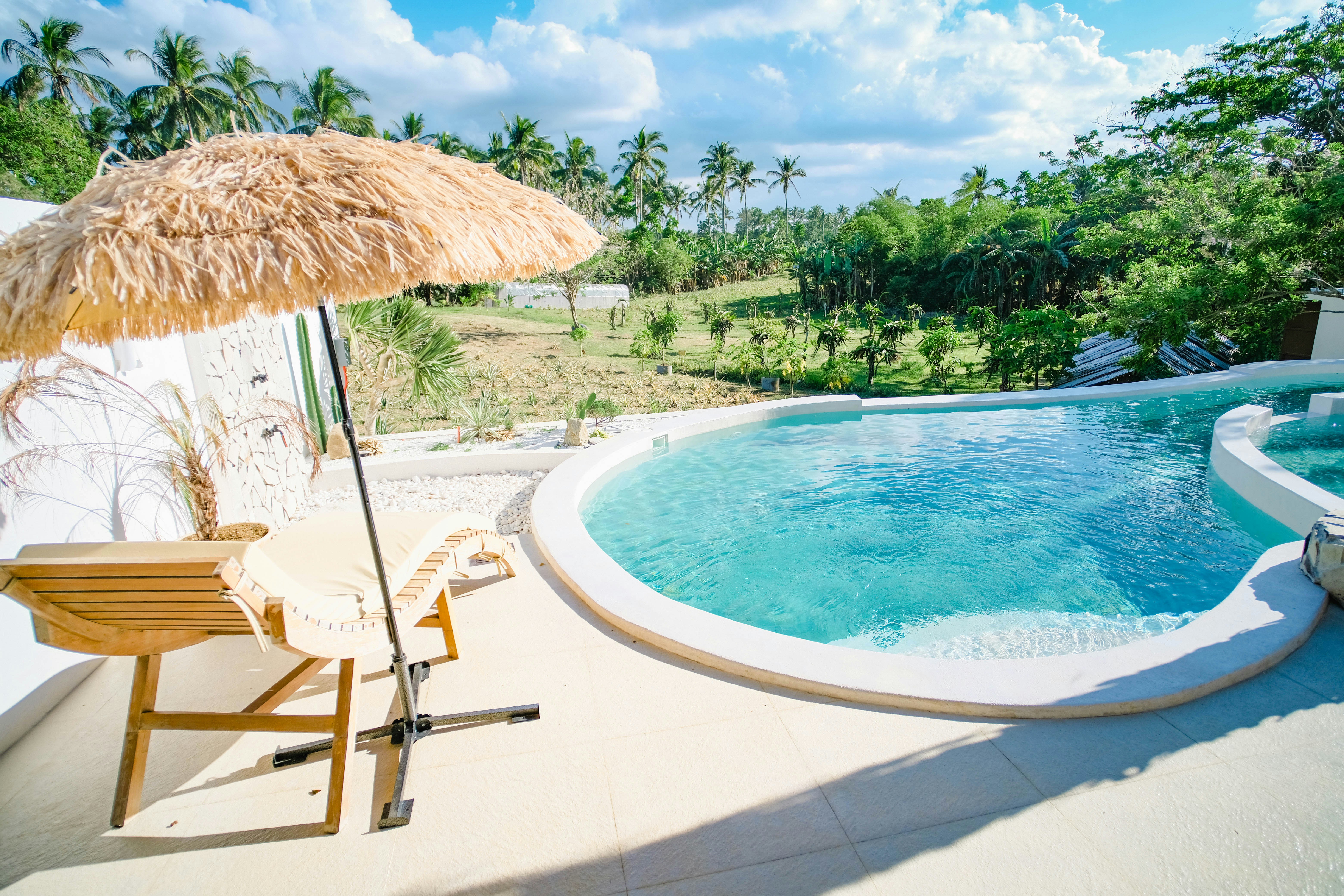 Tropical resort with pool