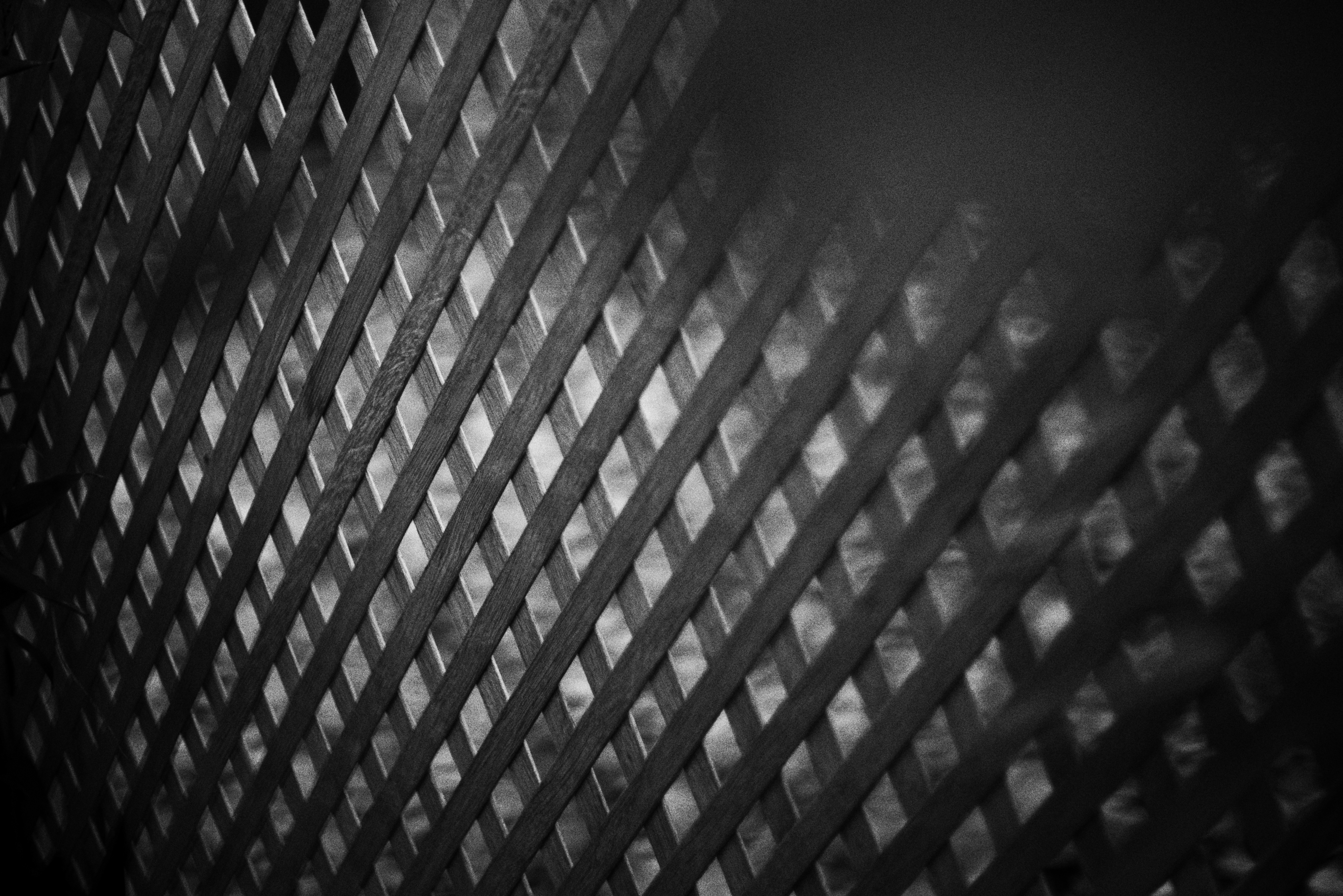 Diagonales Gittermuster in Schwarz und Weiß