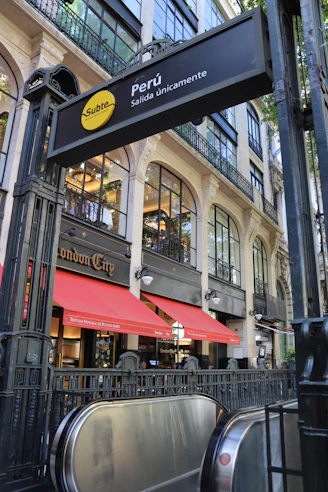Entrance to peru subway station in buenos aires